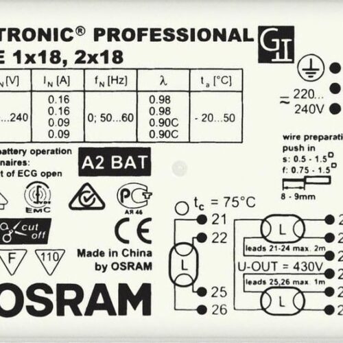 REAKTOR QTP-T/E 1/2X18W