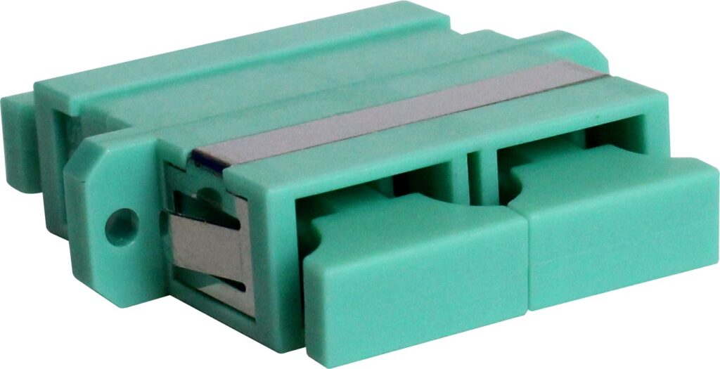 ADAPTER SC DUPLEX OM3 MULTIMODE AQUA