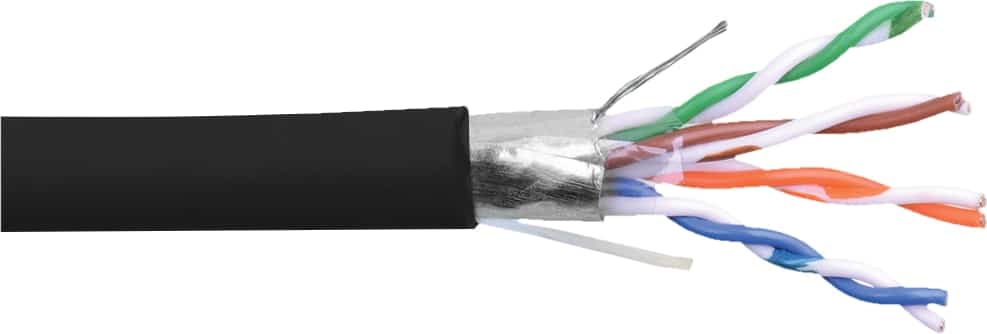 KABEL KAT6A F/UTP FCA PE SORT