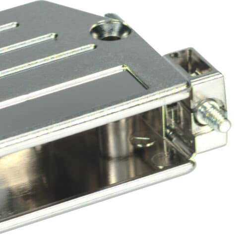 SUB-D 9-POL PLASTHUS M/F. KROM