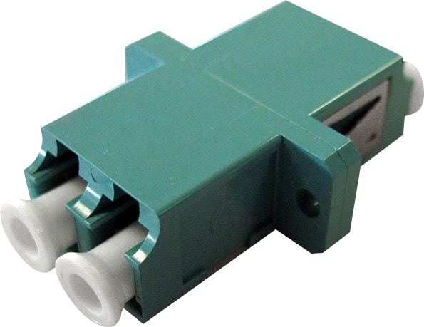 ADAPTER LC DUPLEX OM3 MULTIMODE AQUA