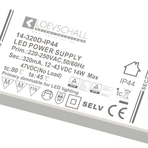 ID-LED DRIVER 320MA 4,5-15W DÃ†MPBAR