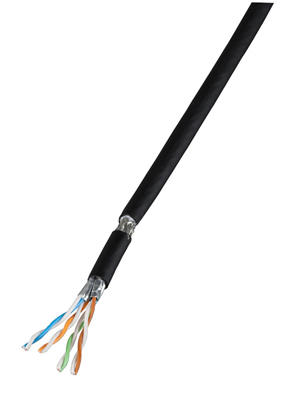 KABEL KAT7 S/FTP FLEXIBEL PUR 500M SORT