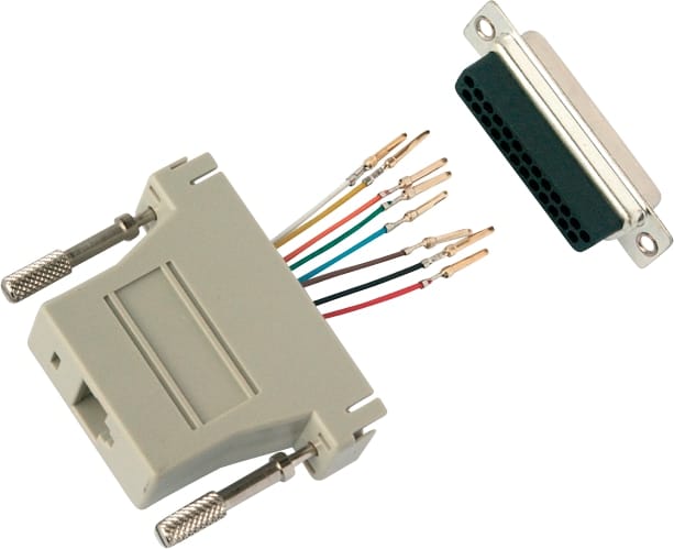 SUB-D 9P HUN TIL RJ45 ADAPTER