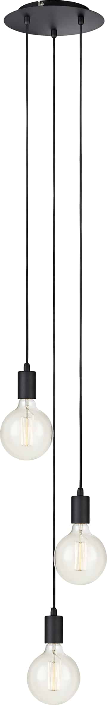 SKY PENDEL FOR 3XE27 RUND, SORT