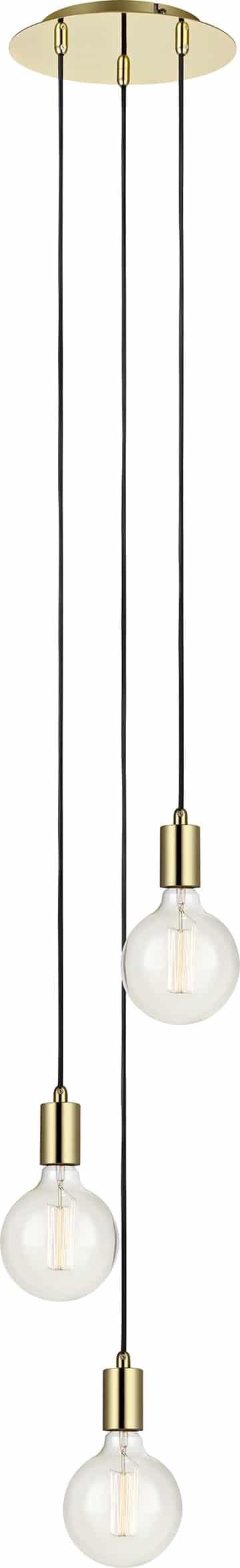SKY PENDEL FOR 3XE27 RUND, MESSING