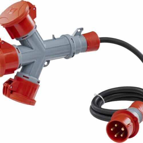 KRYDSFORDELER 3-VEJS MED 2M KABEL 16A 5P