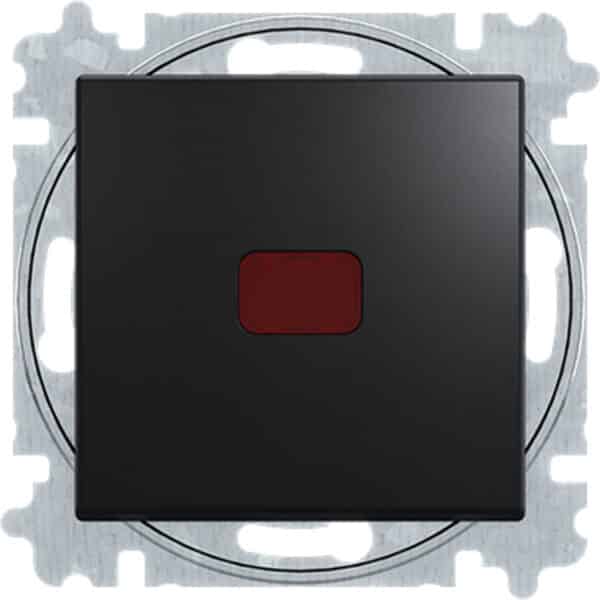B55 TRYKKONTAKT M/RÃ˜D LED, MAT SORT