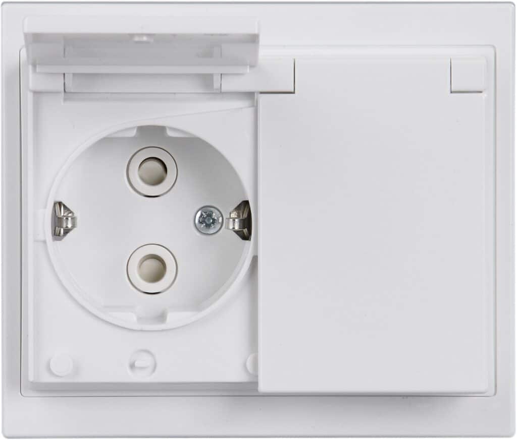 DOBBELT STIKKONTAKT KOMPLET IP44 M/LÃ…G