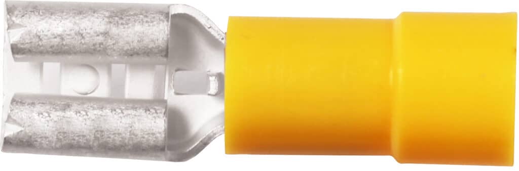 ISO. SPADEMUFFE 4-6MMÂ² 6,3X0,8 GUL