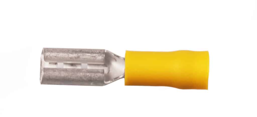 ISO SPADEMUFFE 0,1-0,5MMÂ² 2,8X0,5 LYSGUL