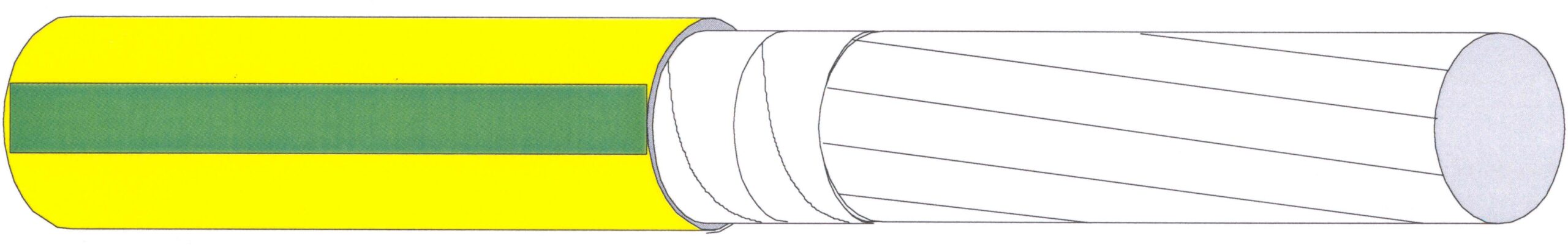 KABEL UX 1000V 1G10 GRÃ˜N/GUL