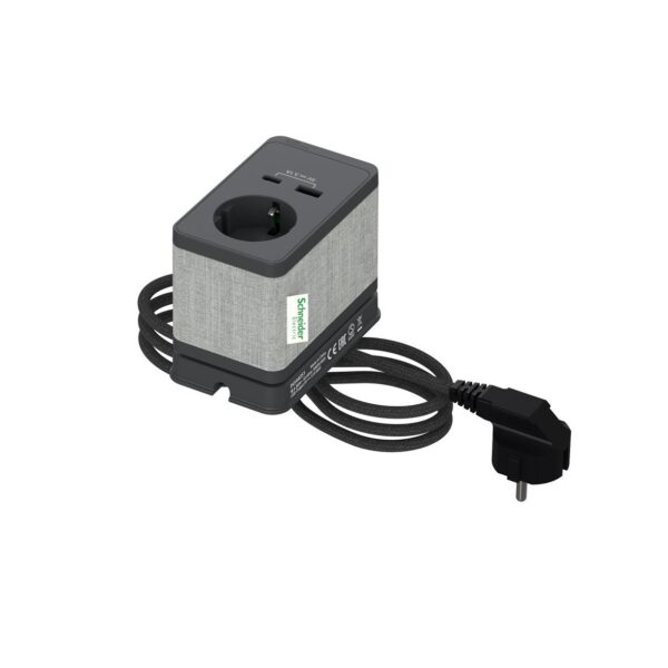 BORD STIKK. ENKELT M/USB A/C KOKSGRÃ…