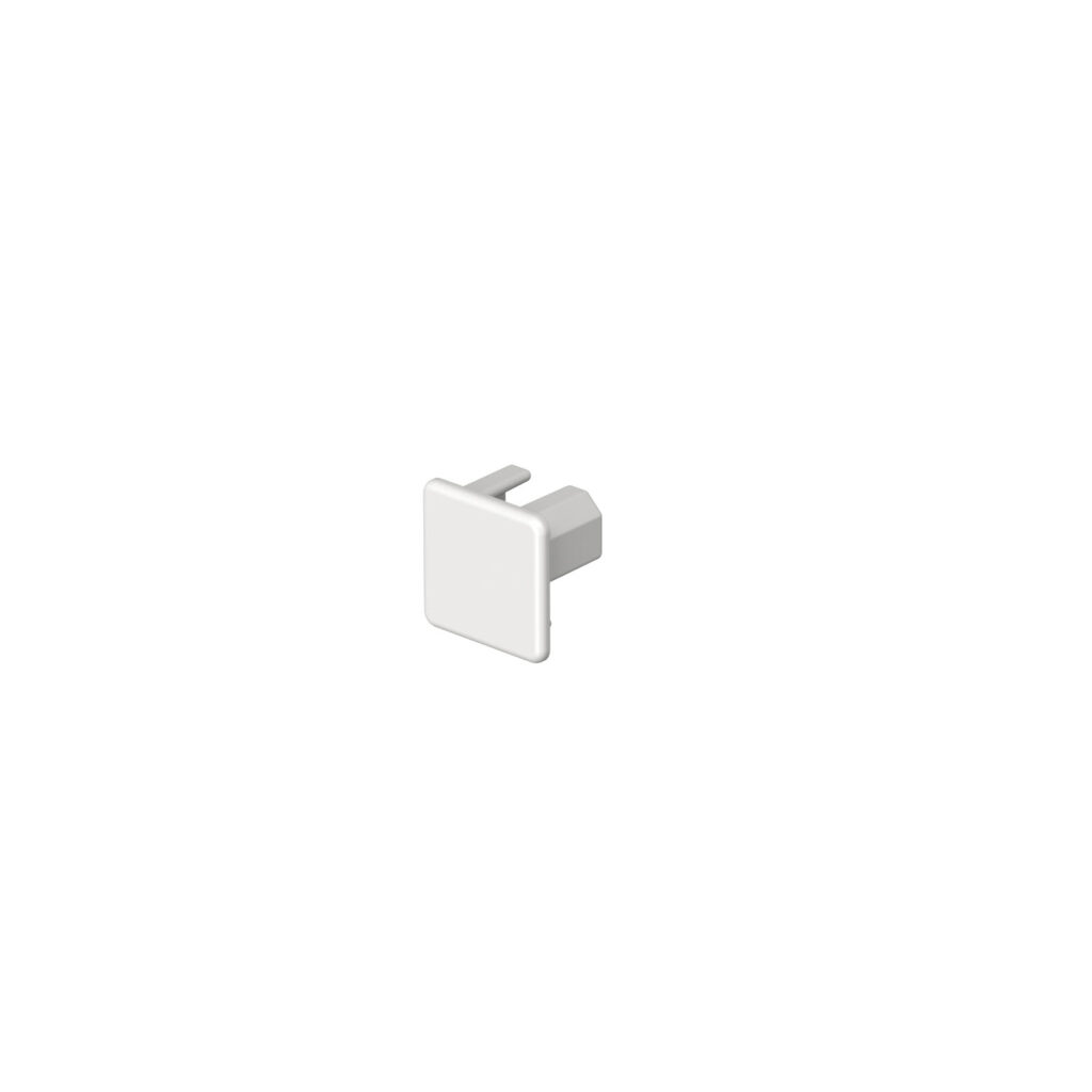 ENDESTYKKE 20X20 MM PERLEHVID RAL 9016