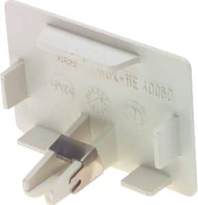 ENDESTYKKE 30X45 MM HVID RAL 9010
