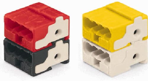 SAMLEMUFFE 2 X 4 X 0,6 - 0,8 MM GRÃ…/GUL