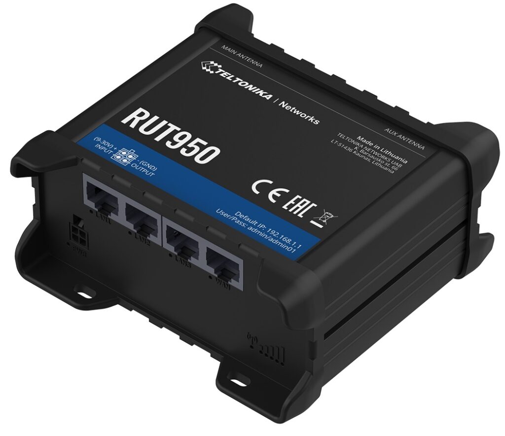 RUT950 4G/LTE CAT 4 INDUSTRIEL ROUTER