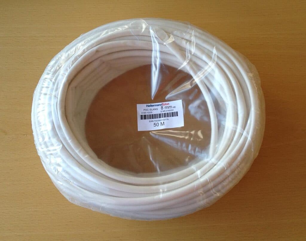PVC SLANGE 8MM HVID 50M