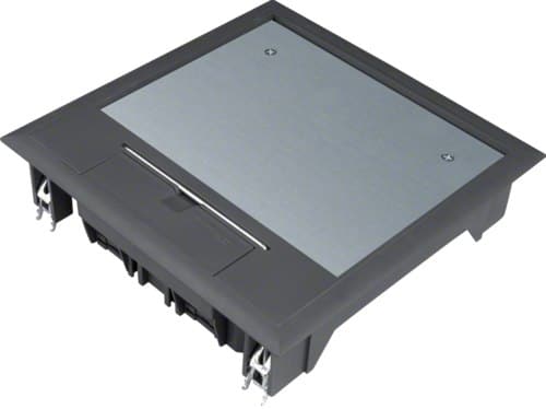 KOMPLET GULVBOKS 200X200MM 5MM LÃ…G SORT