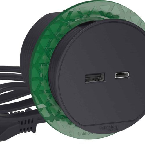 BORD STIKKONTAKT ENKELT M/USB KOKSGRÃ…
