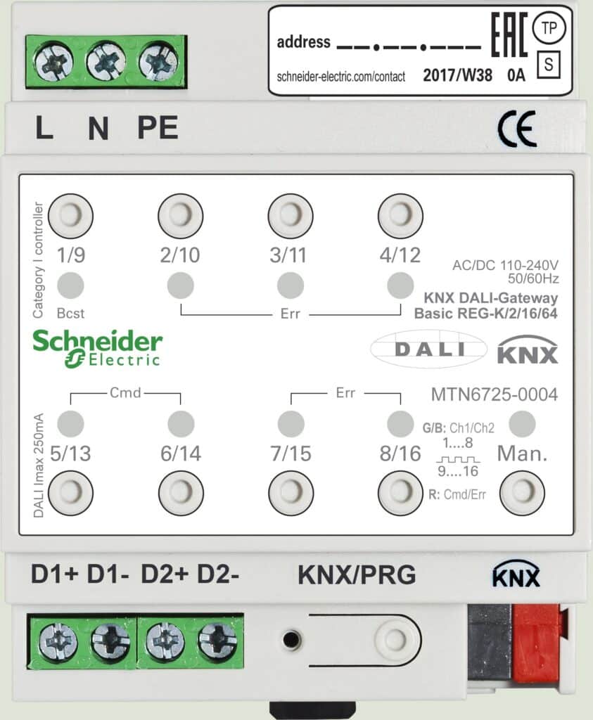 KNX DALI-GATEWAY BASIC REG-K/2/16/64