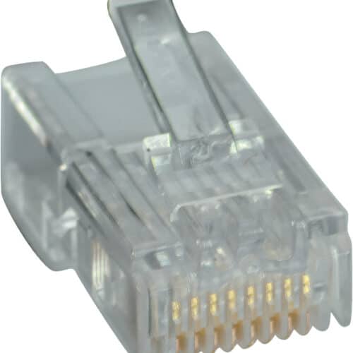 RJ45 UTP 8P8C, F/BLÃ˜D RUND LEDNING