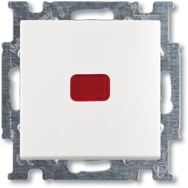 B55 TRYKKONTAKT M/RÃ˜D LED, MAT HVID