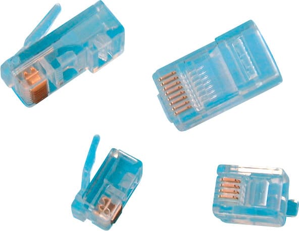 RJ10 UTP 4P4C, FLADKABEL, BLÃ˜DE LEDER