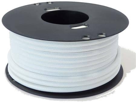 LEDNING 2X0,75 70 GR TEXTIL HVID RG25