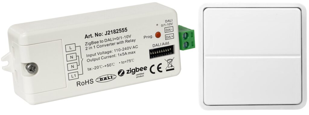 ZIGBEE 1-10V MODUL + BATTERI TRYK FUGA