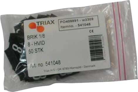 BRIK HVID "8" KS 1/8