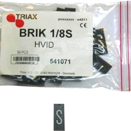 BRIK "S" 1/8 HVID
