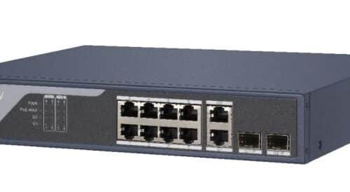 SWITCH 8+2 PORT, POE AF/AT, 10/100 MBPS