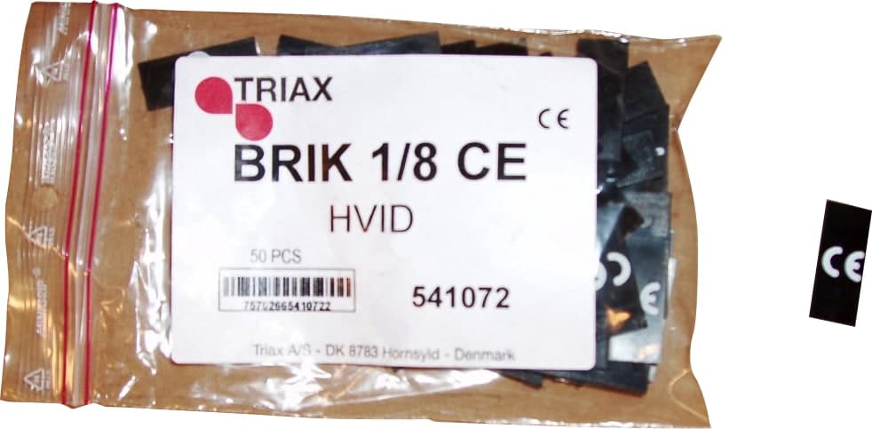 BRIK HVID "CE" KS 1/8