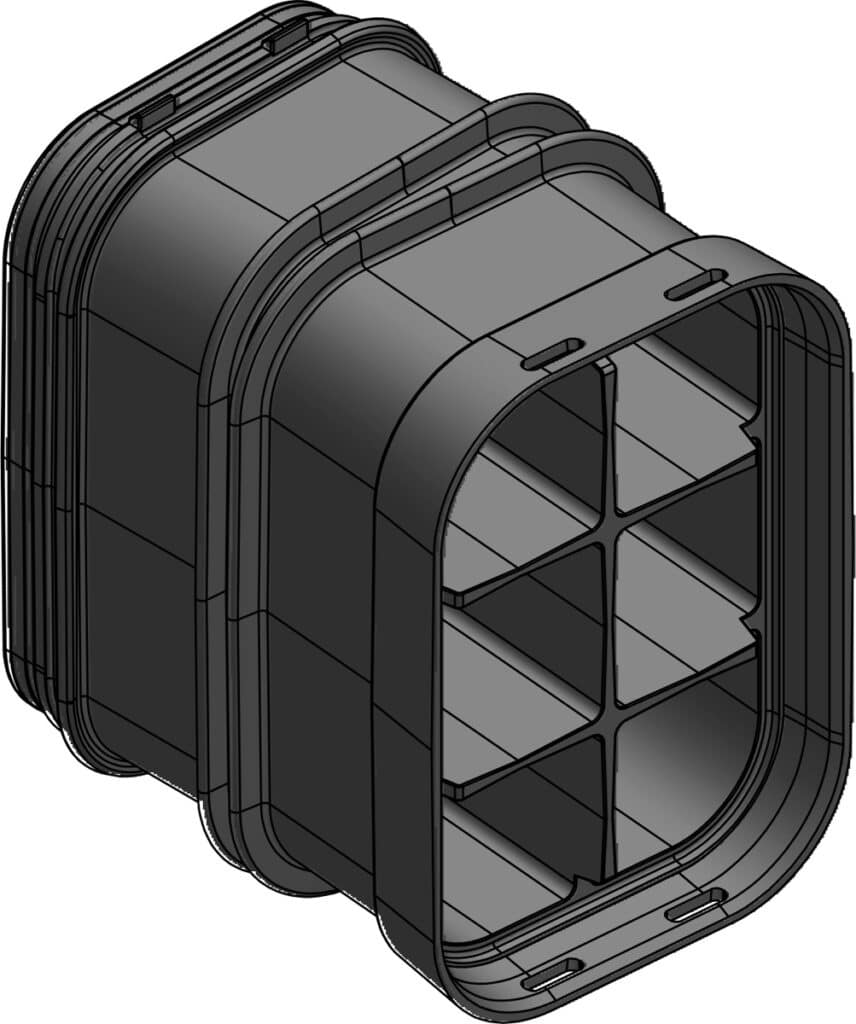 MULTIDUCT 6W 5Â° H/V 0,3M 6X110MM