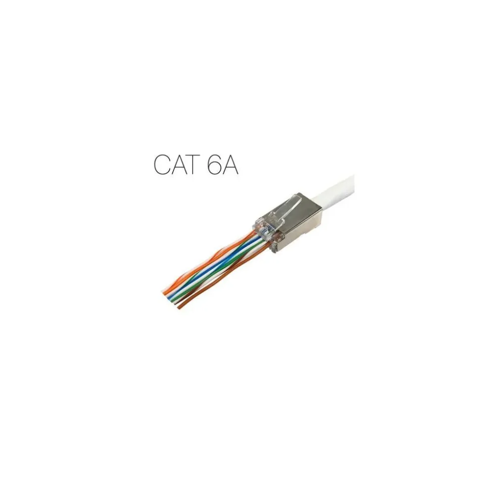 RJ45 FTP KAT6A, EASYPLUG, SOLID / BLØD