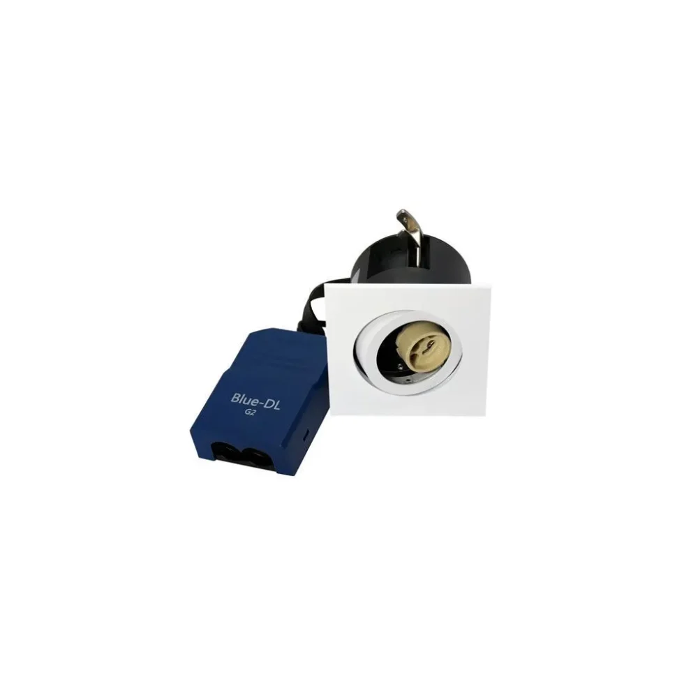 BLUE-DL 66 G2 FIRKANTET OUT GU10 HVID