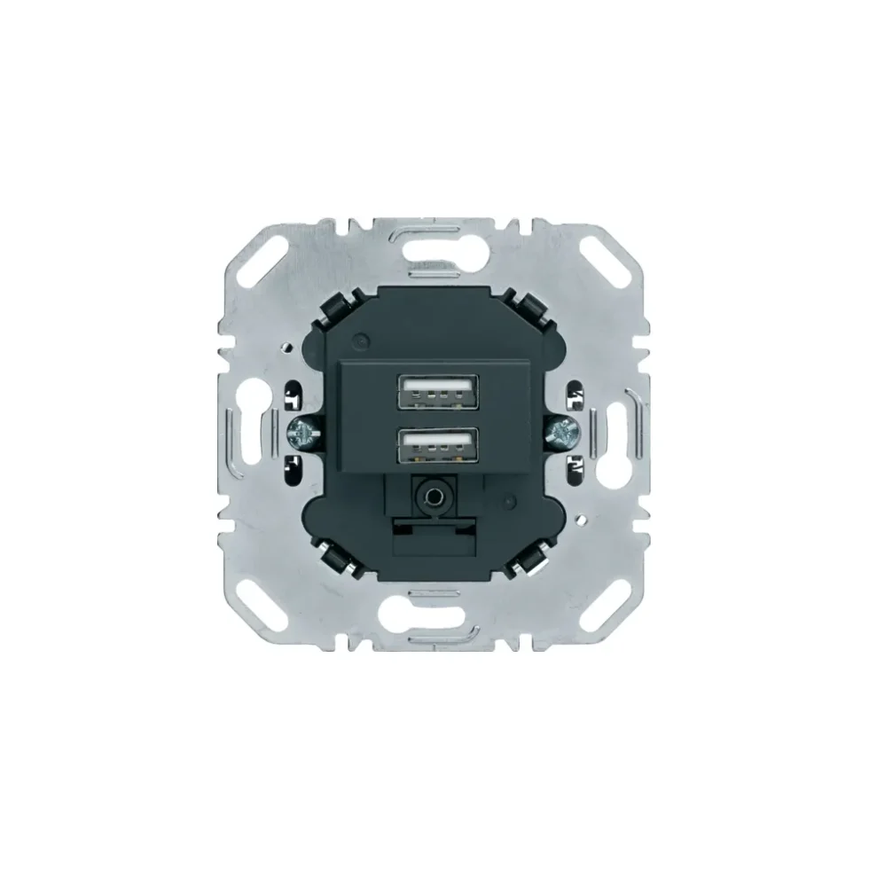 USB DOBBELT LADEUDTAG 3A S/B ANTRACIT