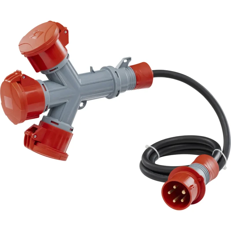 KRYDSFORDELER 3-VEJS MED 2M KABEL 16A 5P