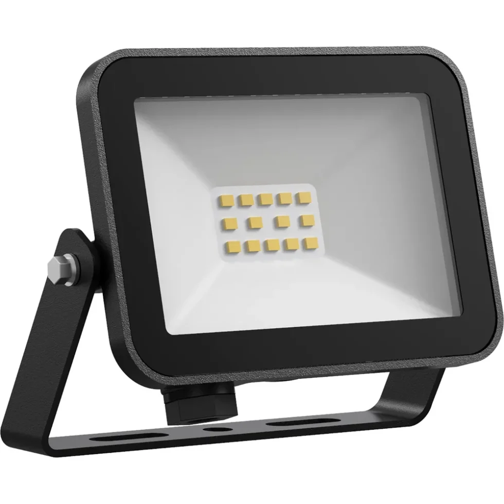 FOX FLOODLIGHT 10W 970LM 3000K SORT