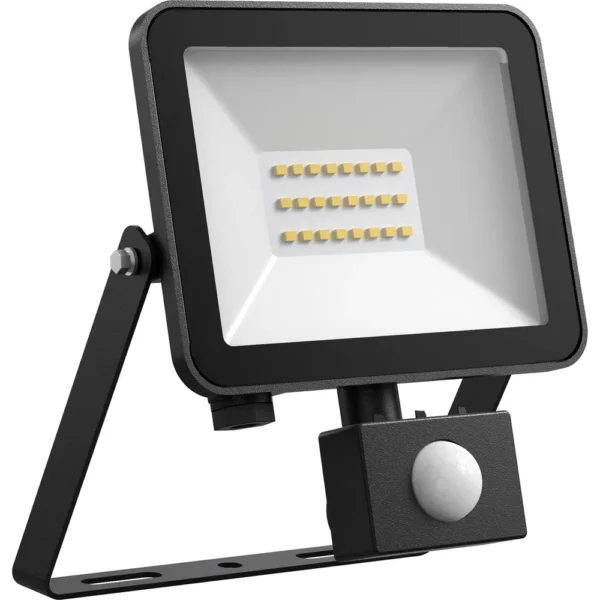 FOX FLOODLIGHT 20W 2170LM 3000K PIR SORT