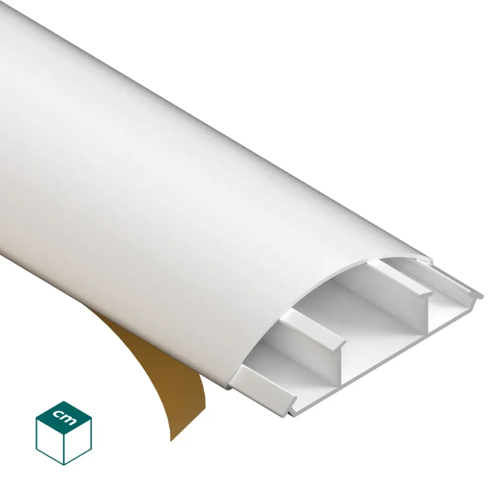 GULVKANAL 75X18 MM HVID 1 METER TV