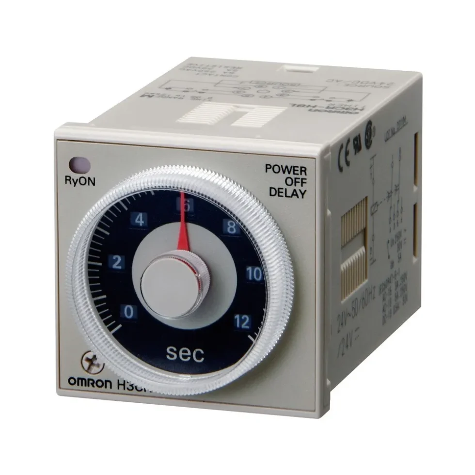 TIMER, PLUG-IN48X48 MM, 0.05-12M, 5 A