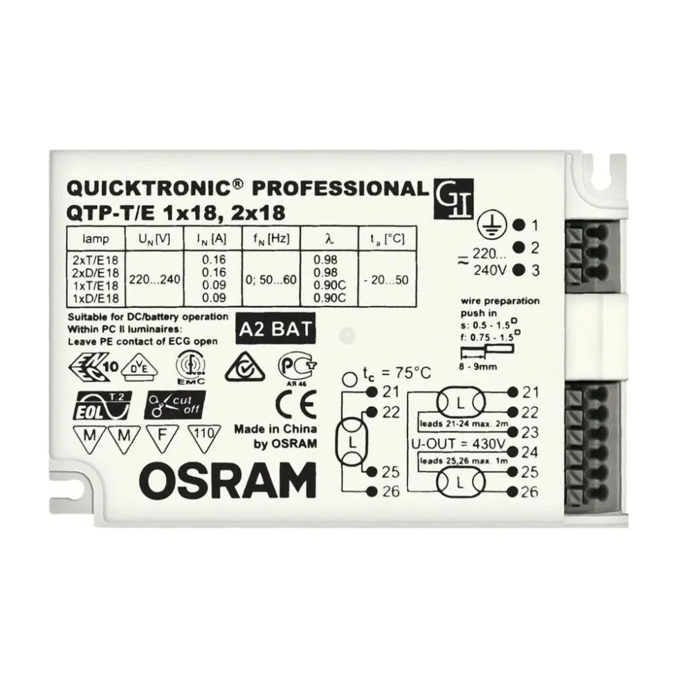 REAKTOR QTP-T/E 1/2X18W
