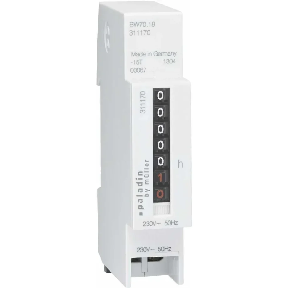 TIMETÆLLER DIN 230V 0-99999 18