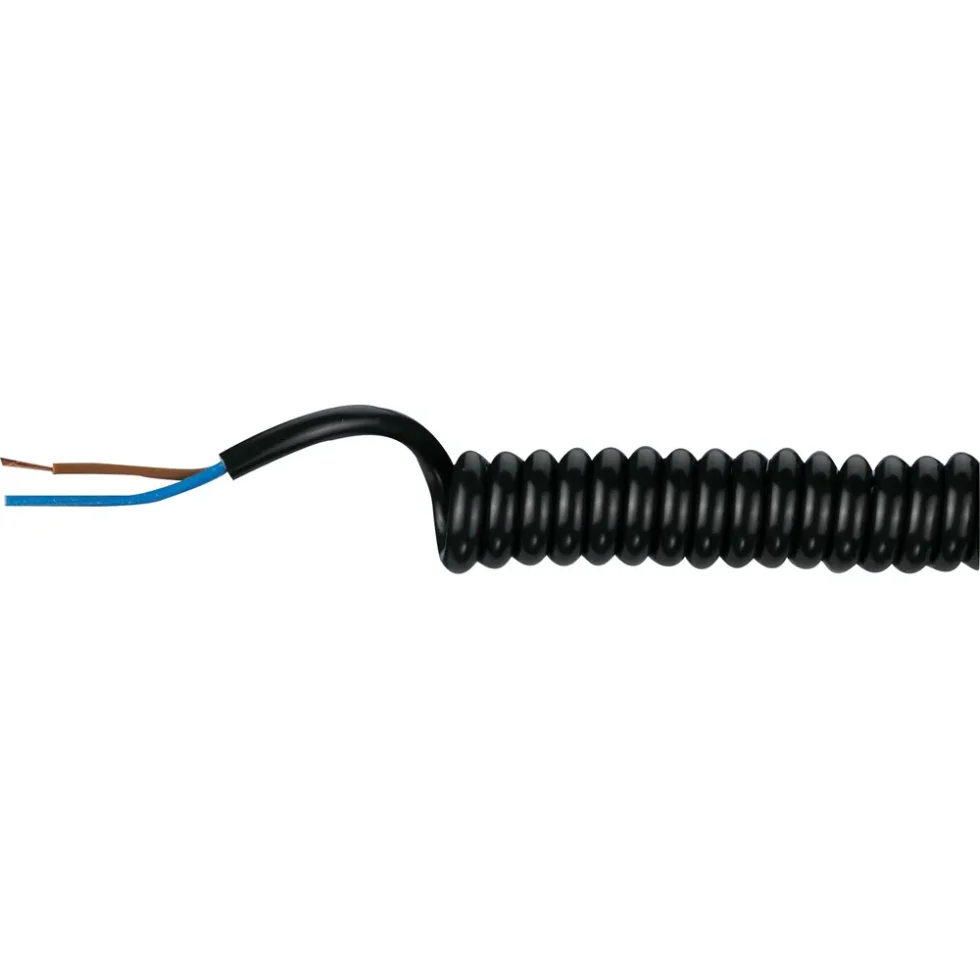 SPIRALKABEL PUR/PVC 3G1,5 SORT 1000/5000