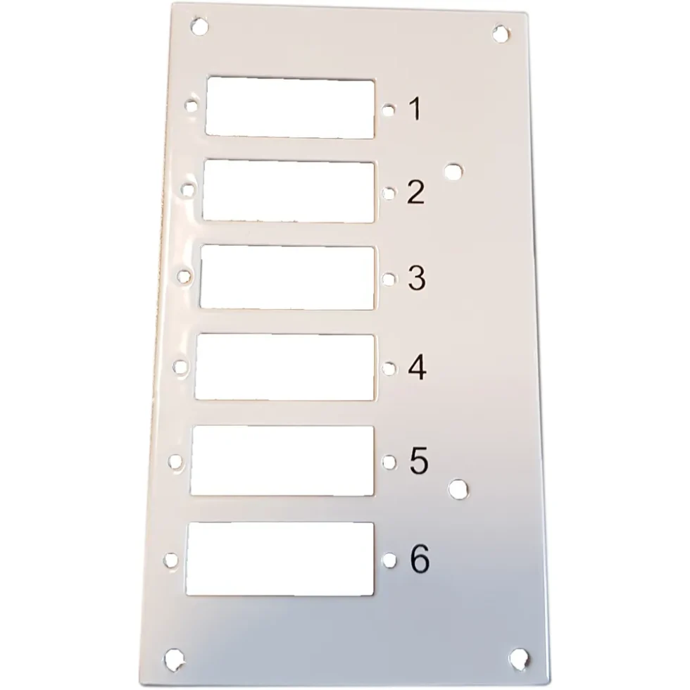 FRONT PANEL FOR 6XSC DUPLEX GRÅ 1,7MM