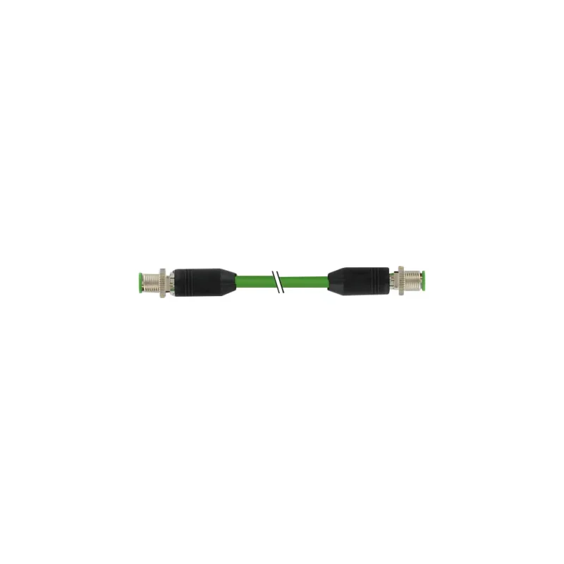 PATCHKABEL M12/M12, SKÆRM, GRØN 5 M