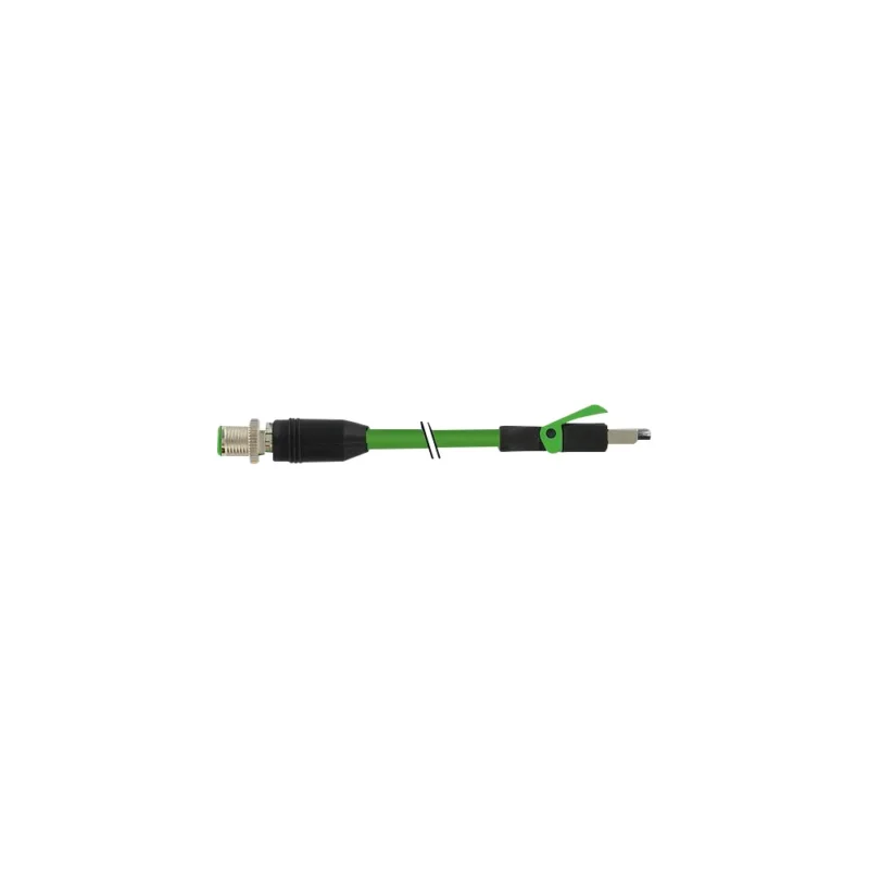 M12 HAN 0°/RJ45 HAN 0° 4P PUR GRØN 12M