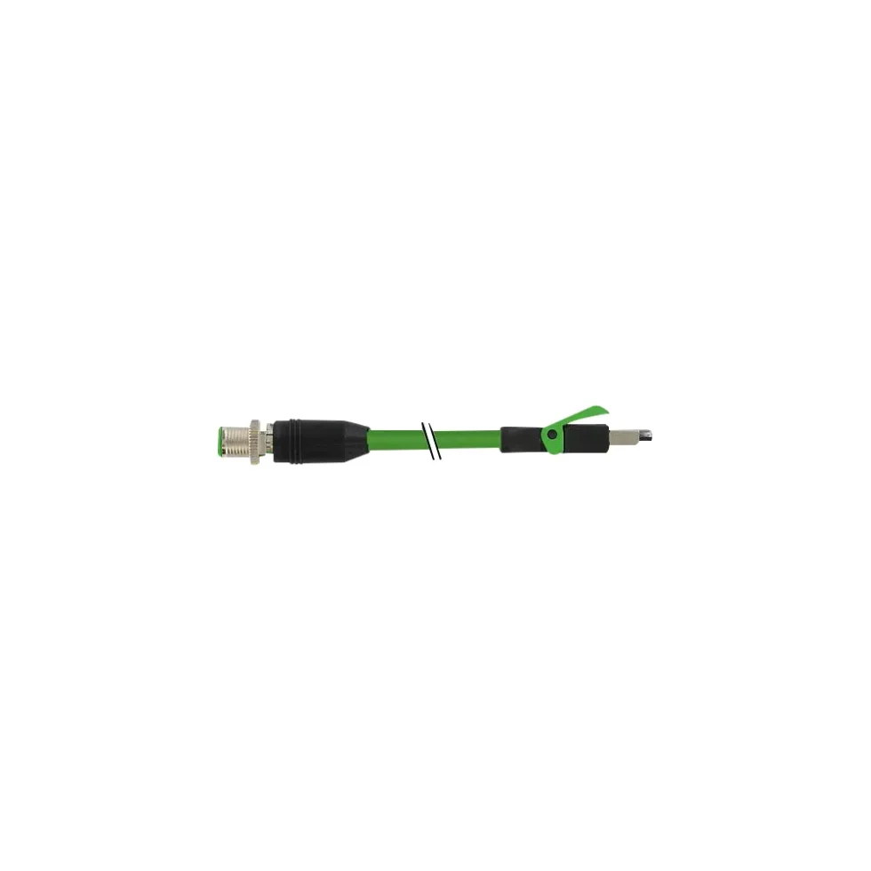 M12 HAN 0°/RJ45 HAN 0° 4P PUR GRØN 20M